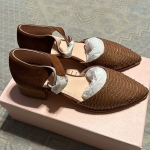 MAUMERO NEW YORK WOMEN’S BEAUTIFUL 😍 COLOR SIZE 10 DEMIN HEEL MULE SHOES